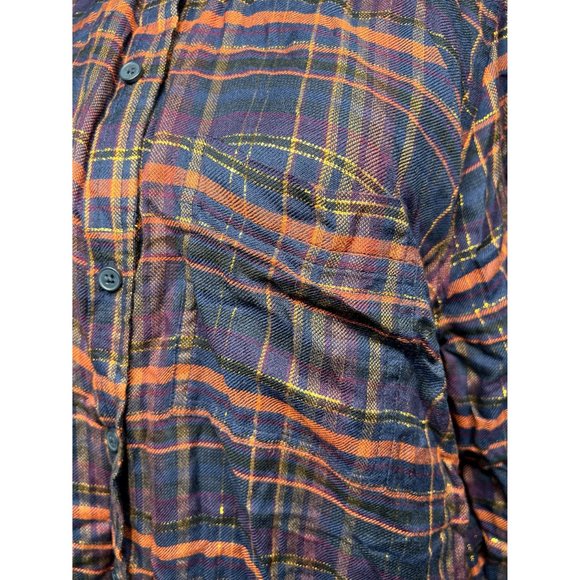 Lucky Brand Plaid Button Down Shirt - Navy and Red - Picture 11 of 15